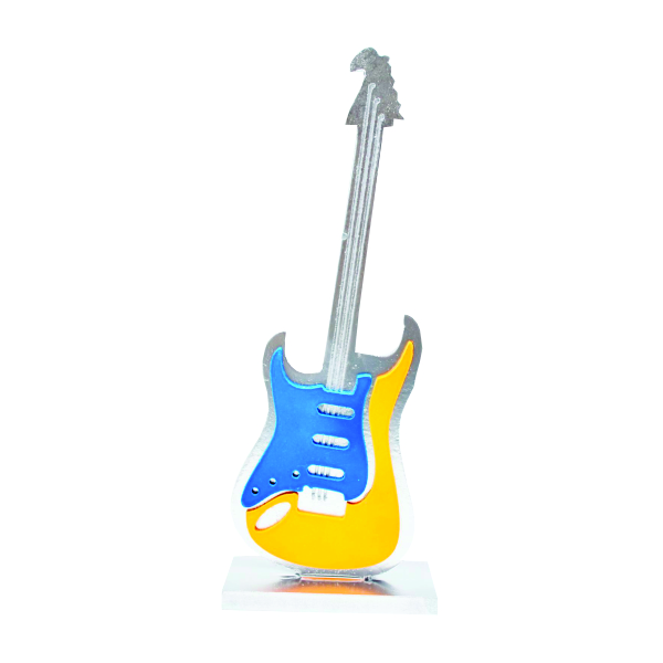 Musical - Guitarra Prata e Laranja P